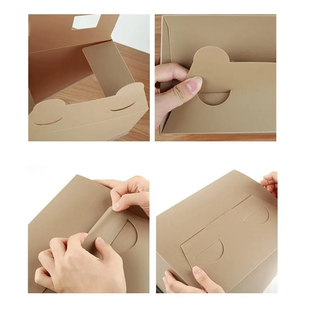 Simple Plastic Foldable Book Storage Box A4 Large Capacity Desktop Book Storage Box Waterproof File Sorting Rack Office