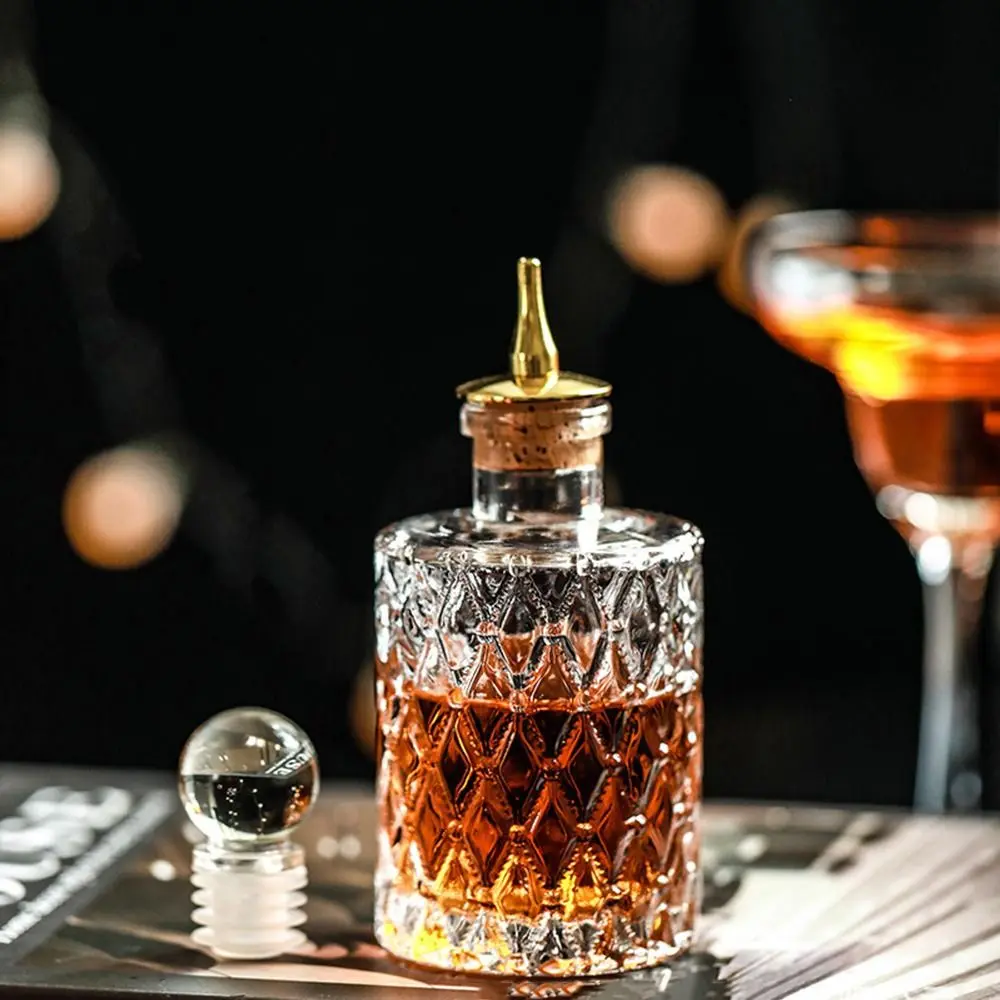 Practical Vintage Bottle of Bitters Luxury Japanese-style Bartender Bottle Multi-function Glass Via Dash Bottle Bar Supplies
