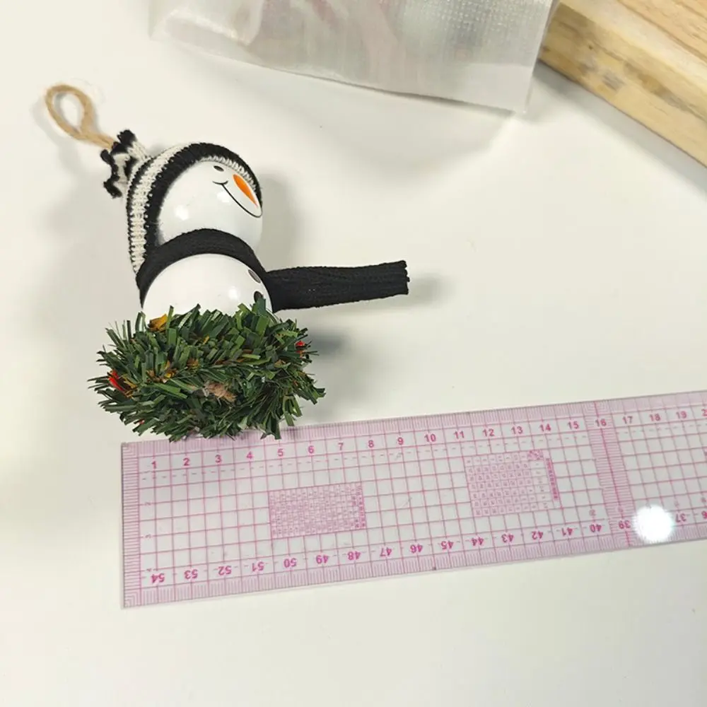 Wooden Christmas Snowman Doll Delicate Cartoon Wall Hanging Ornament Artificial Multifunctional Christmas Tree Pendant Home