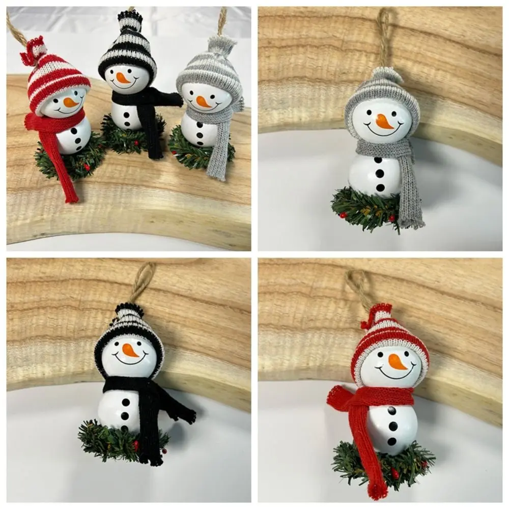 Wooden Christmas Snowman Doll Delicate Cartoon Wall Hanging Ornament Artificial Multifunctional Christmas Tree Pendant Home