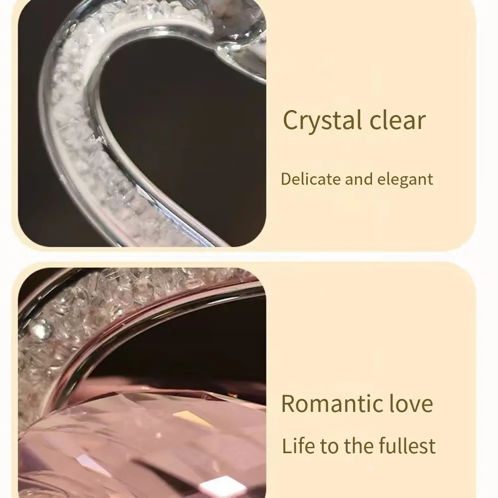 1/2Pcs Exquisite Crystal Swan Figurine Elegant Creative Swan Statue Gift Mini Crystal Desktop Ornaments Living Room