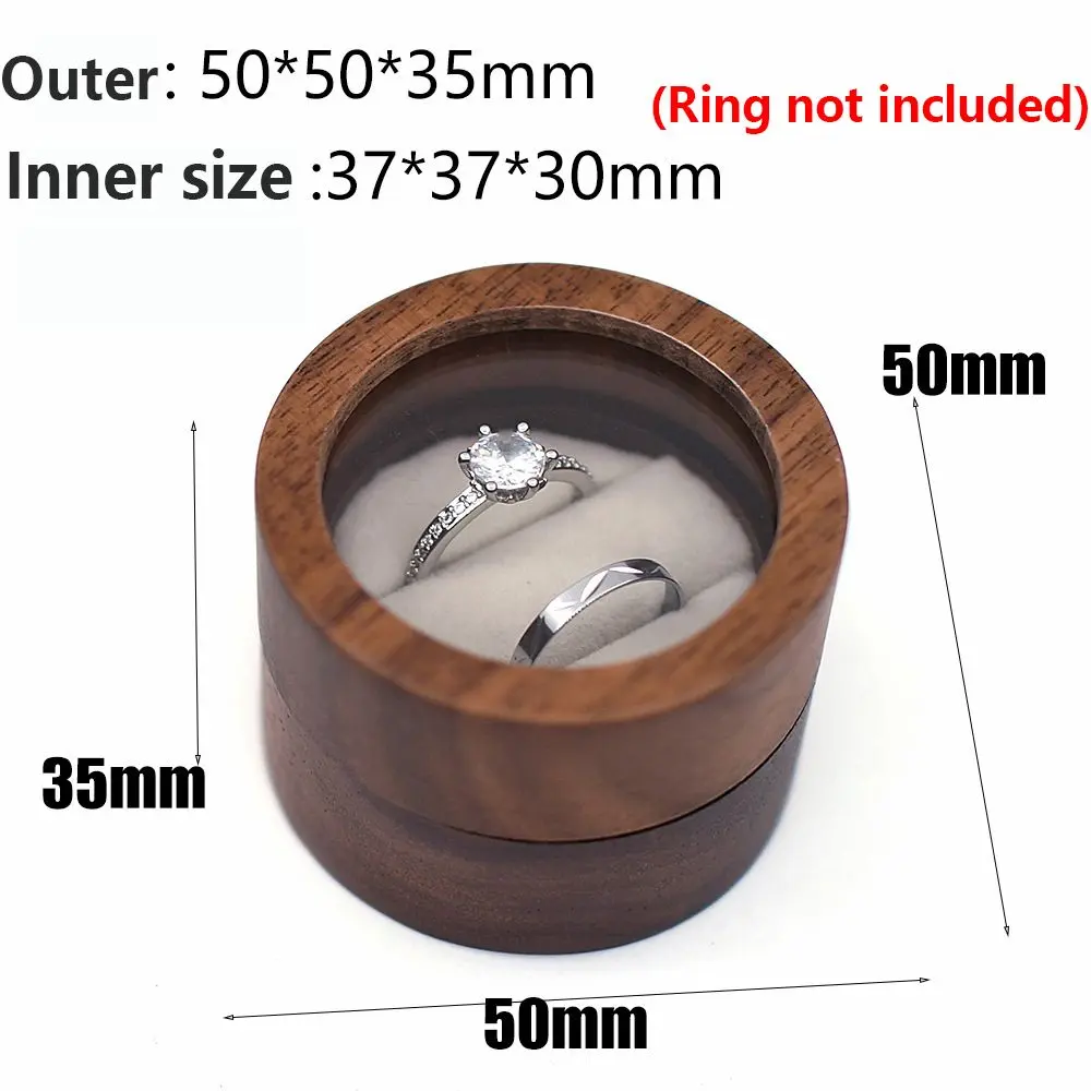 Wooden Case Earrings Organizer Proposal Jewelry Box Engagement Ceremony Storage Box Ring Bearer Box Presentation Box Ring Box