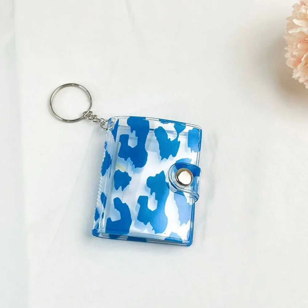 Easy to Use With Keychain Leopard Print Photo Album Chic Cute Mini Card Album Cartoon Star-chasing Photo Album Card Storage