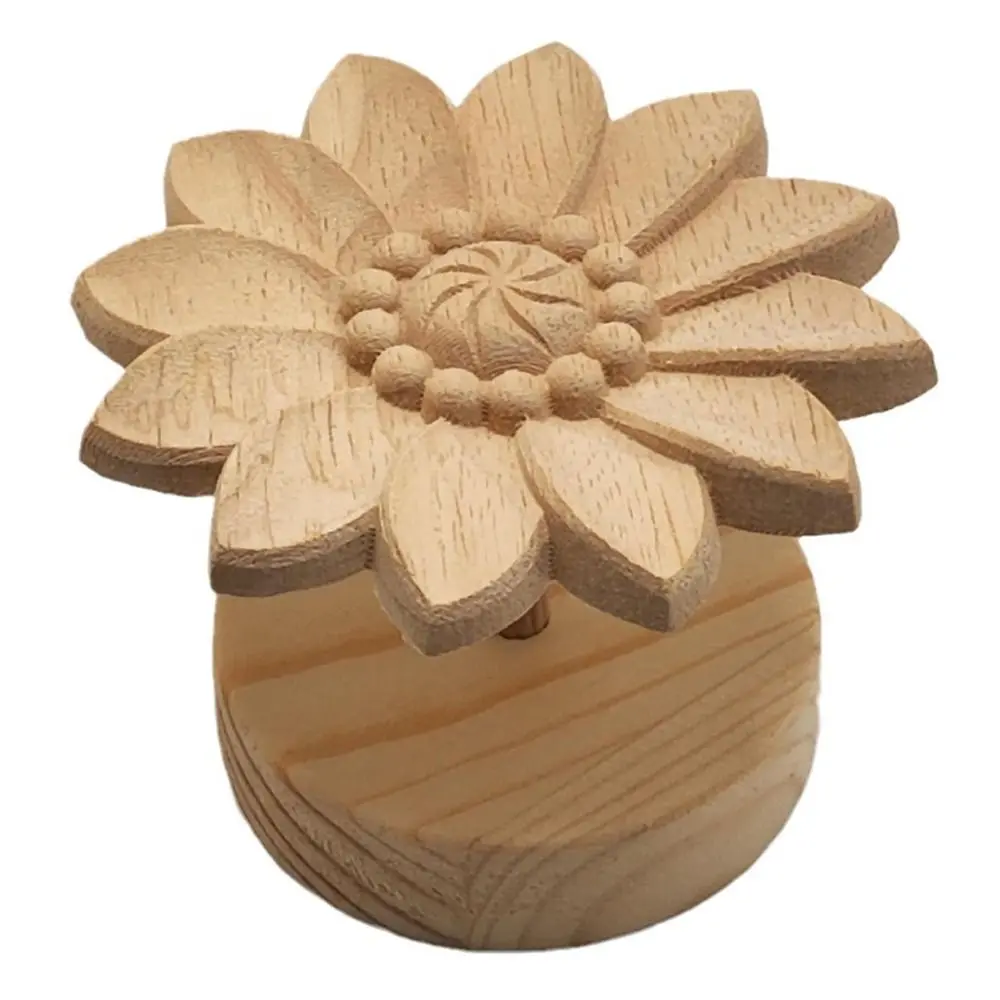 DIY Wooden Daisy Essential Oil Diffuser Refillable Volatile Essential Oils Containers Eco-Friendly Simple