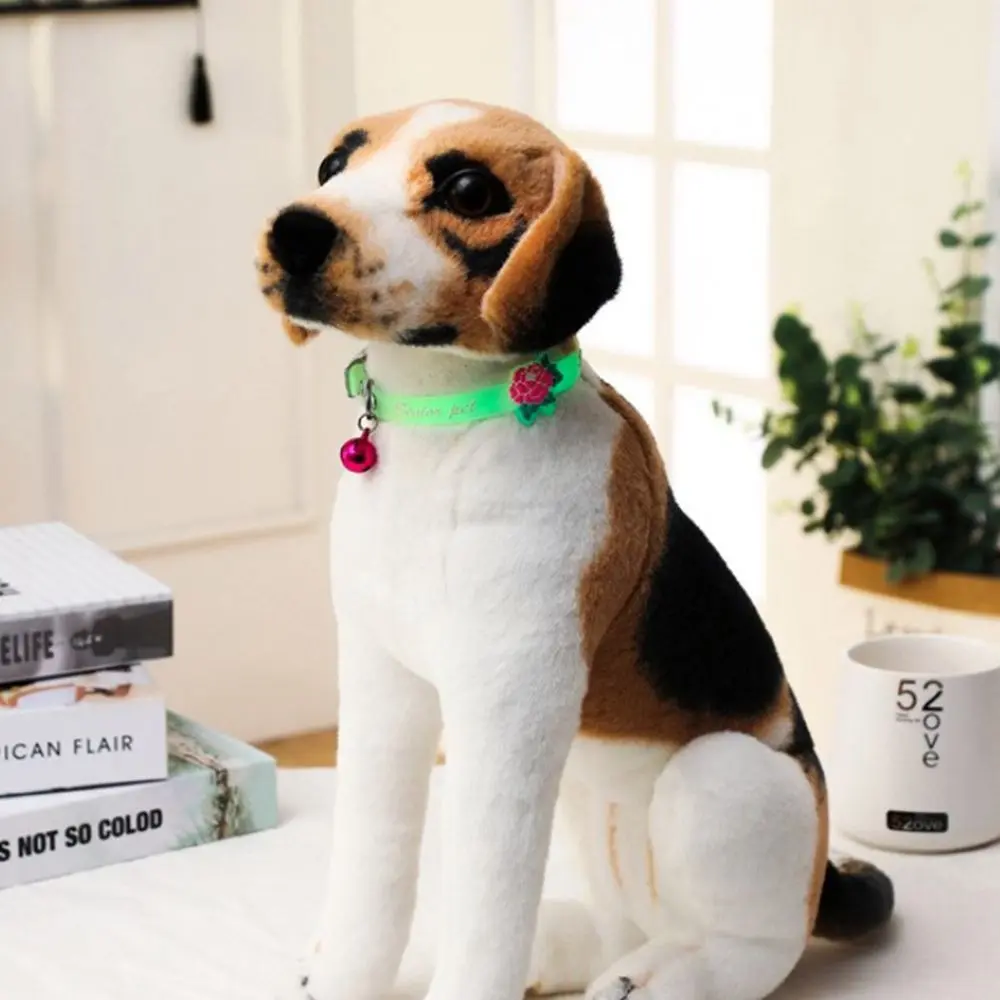 Silicone Easy Wear with Bells For Puppy Kitten Necklace Pet Supplies Pet Glowing Collar Dog Accessories Cat Luminous Collar