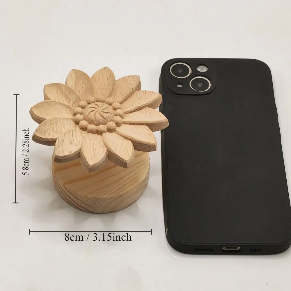 DIY Wooden Daisy Essential Oil Diffuser Refillable Volatile Essential Oils Containers Eco-Friendly Simple