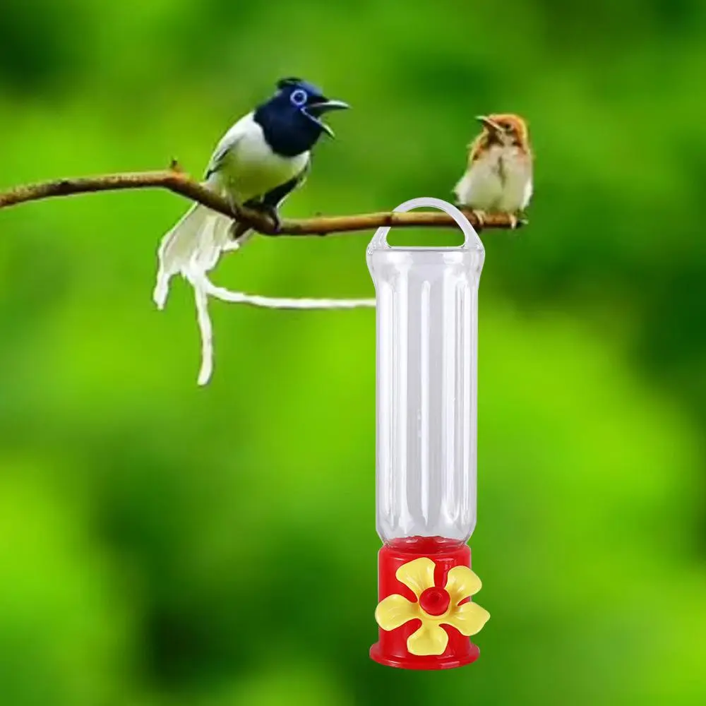 Practical Plastic Hummingbird Feeders Removable Transparent Hanging Bird Feeders Long-lasting with Hanging Wires Outdoors