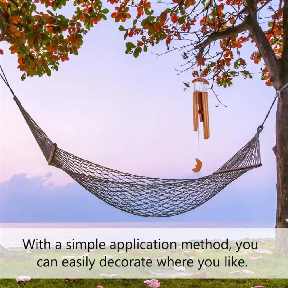 Nostalgic Five-Pointed Star Wind Bell Handmade Bamboo Tube Bamboo Wind Chime Natural Multitube Bamboo Ornament Yard Decor