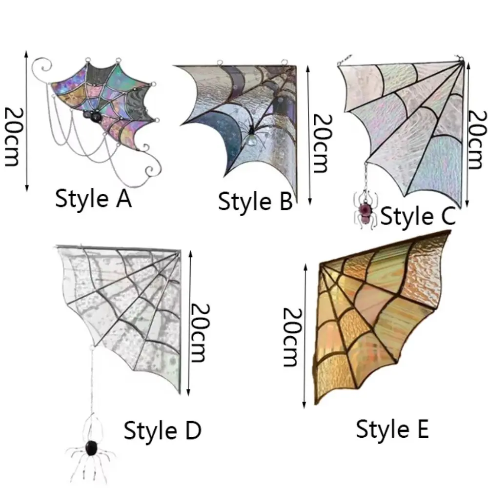 Acrylic Spiderweb Spiderweb Door Trim Quartered Colorful Window Frame Ornament Durable with Chain