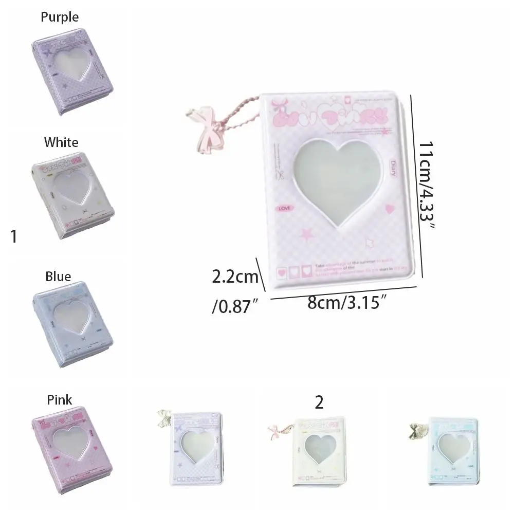 Ins Cute Mini Card Album Cartoon PVC Star-chasing Photo Album Hollow Design Storage Album Pendant Desktop