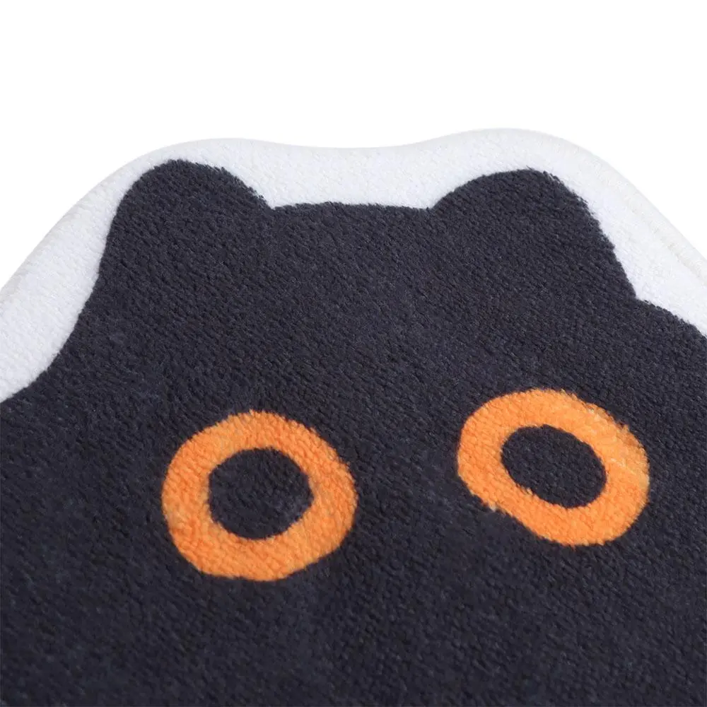 Entrance Carpet Black Cat Cat Shaped Floor Mat Non-Slip Super Soft Floor Carpet Absorbent Cute Floor Rugs Bedroom