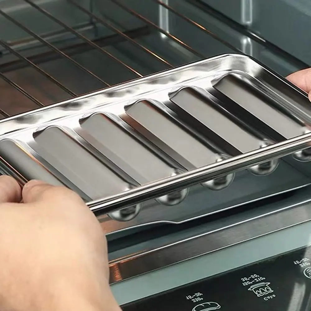 Kitchen Microwave DIY Ham Mould 6-Cavity Homemade Sausage Mold Meat Tool Hotdog Maker Food Supplement