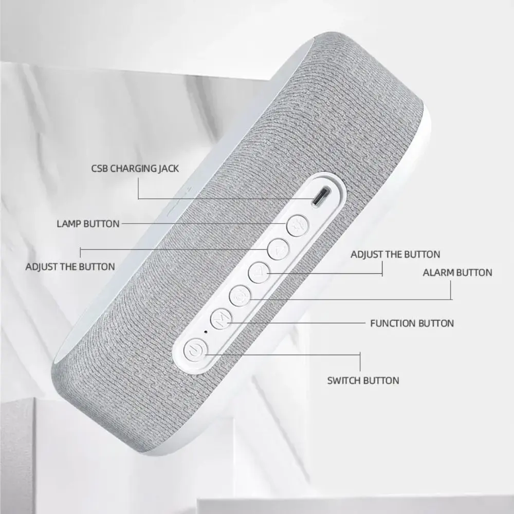 15W Wireless Charger Multifunctional Creative LED Light Durable With Time/Temperature Display Fast Charging Dock Station Bedroom