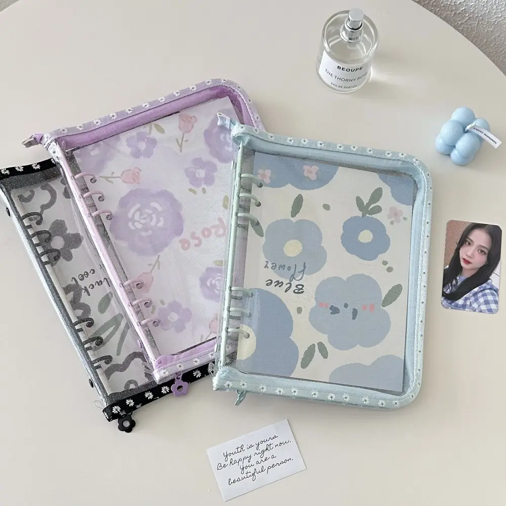 A5 Binder Photo Album Korea Style Simple Photo Collect Book Exquisite Transparent Photocard Holder Photo Card Collection