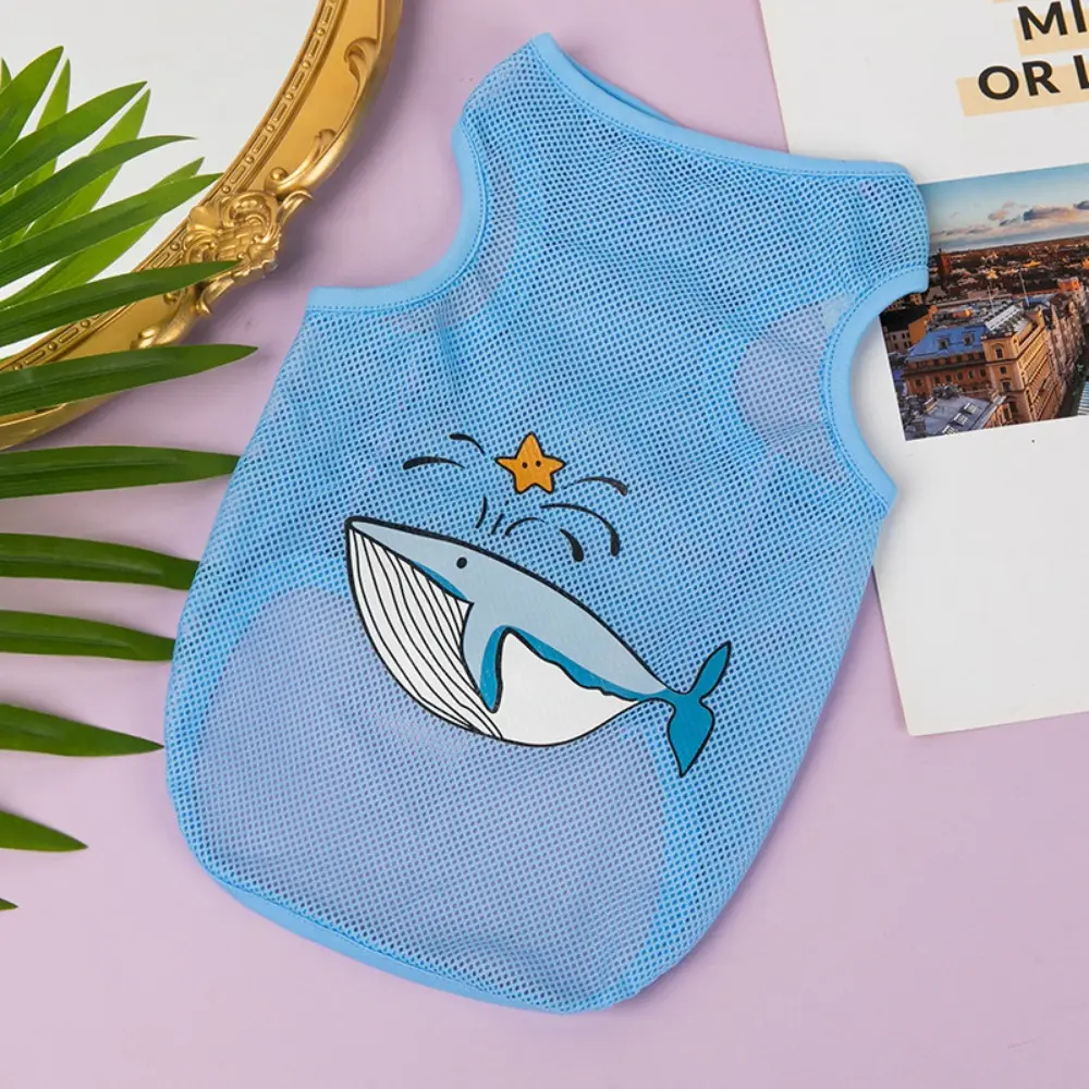 Cartoon Cute Breathable Soft Cool Cat T-shirt Dog Clothes Cat Costume Puppy Vest