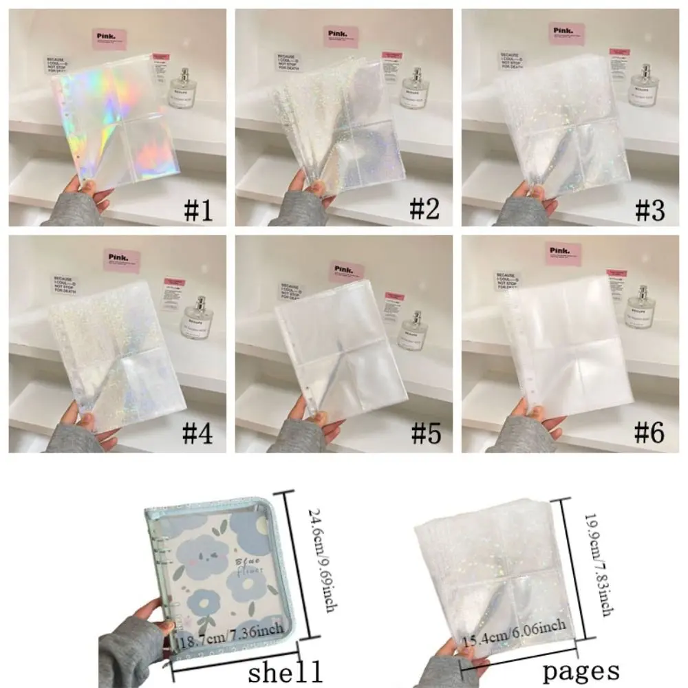 A5 Binder Photo Album Korea Style Simple Photo Collect Book Exquisite Transparent Photocard Holder Photo Card Collection