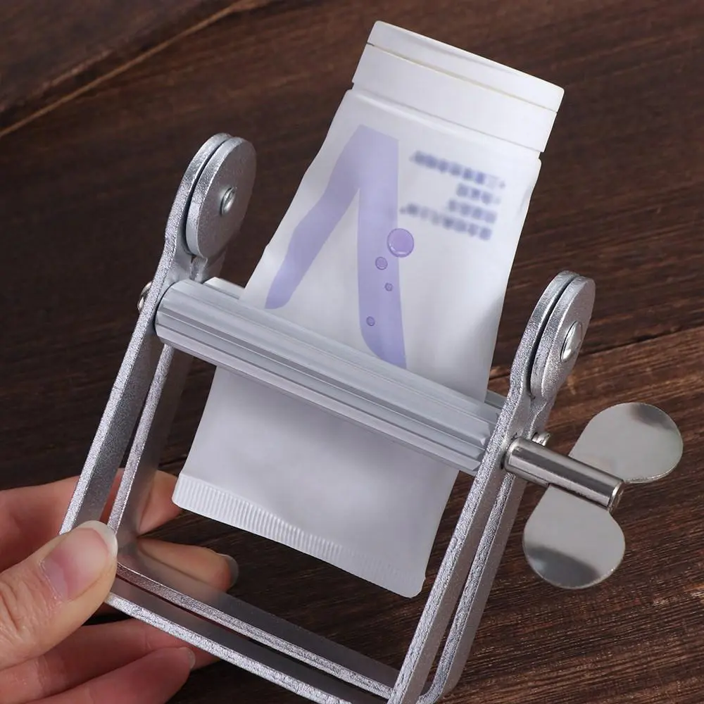 Mini Rolling Toothpaste Squeezer Tightener Squeezing Tool Tube Wringer Aluminum Silver Cosmetic Paint Extruder Bathroom Supplies