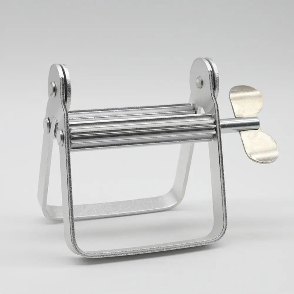 Mini Rolling Toothpaste Squeezer Tightener Squeezing Tool Tube Wringer Aluminum Silver Cosmetic Paint Extruder Bathroom Supplies