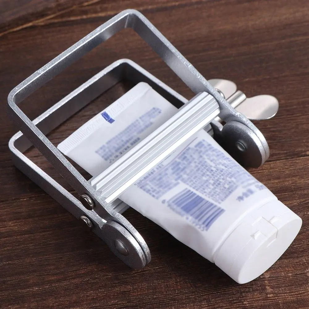 Mini Rolling Toothpaste Squeezer Tightener Squeezing Tool Tube Wringer Aluminum Silver Cosmetic Paint Extruder Bathroom Supplies