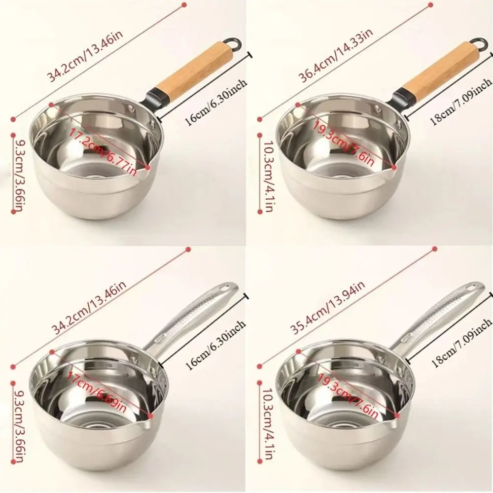 304 Stainless Steel Water Scoops Wooden Handle Multipurpose Soup Ladle Large Capacity Hanging Water Spoon Kitchen Cooking
