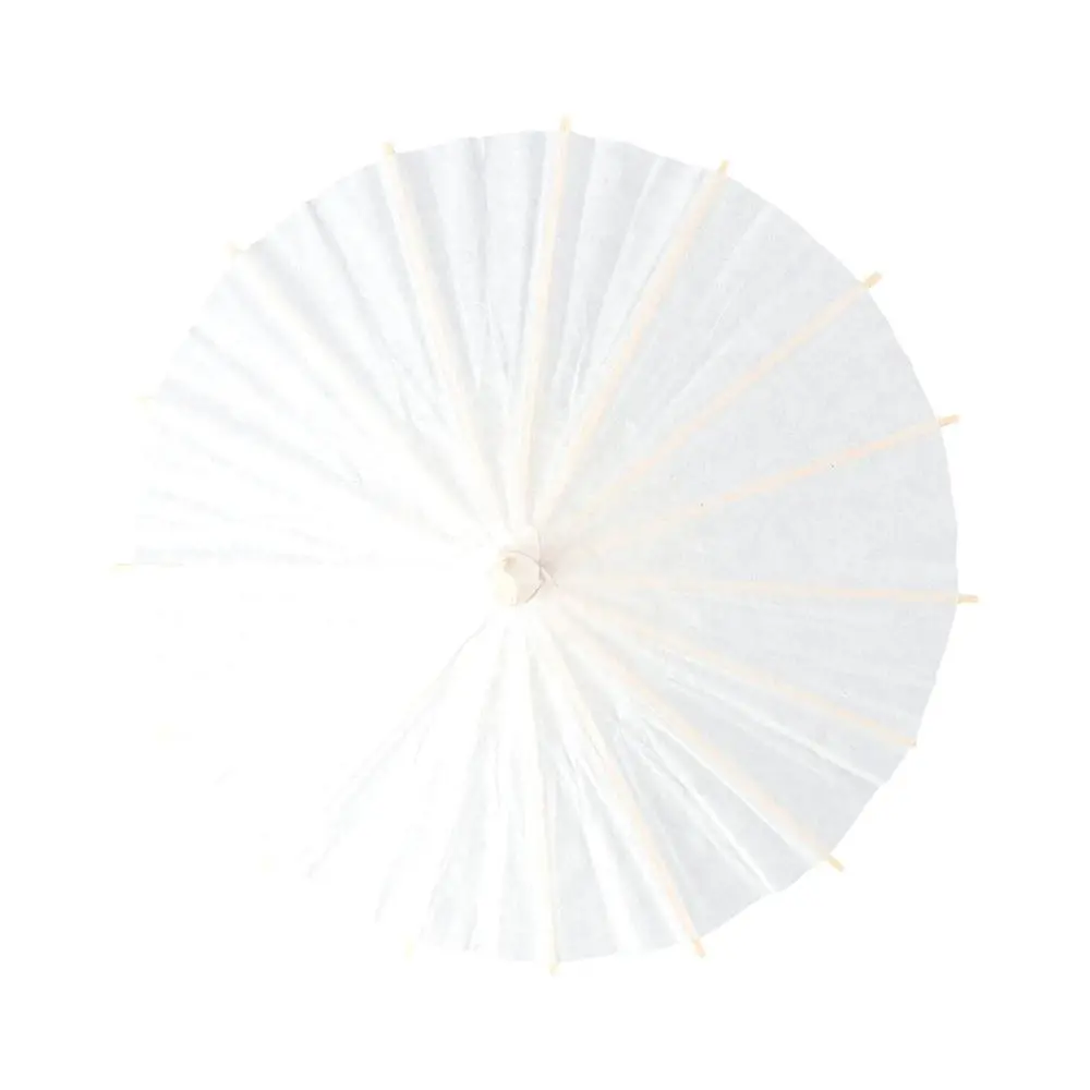 Oil Paper 1Pcs DIY Long-handle for Baby Shower Decorative Handmade Dance Prop Paper Umbrella Painting Supplies Photography Prop