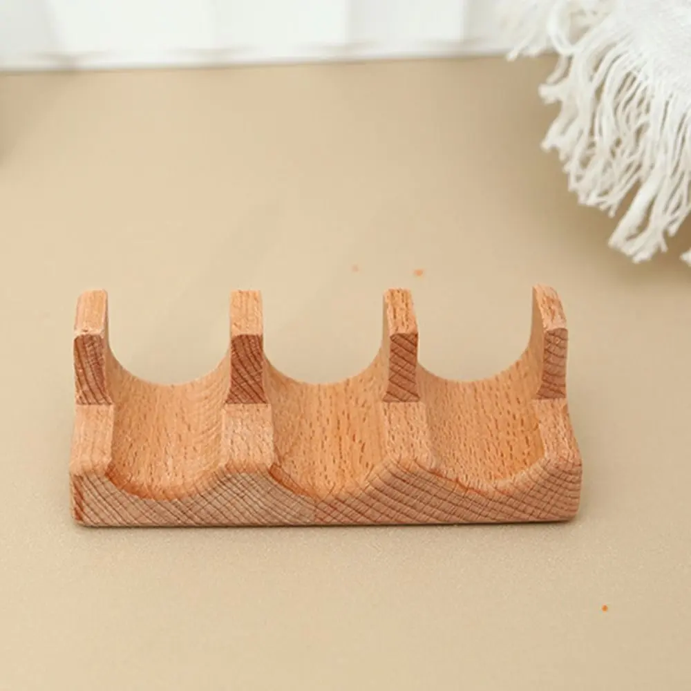 1/2/3/4/5 Slots Wooden Sushi Rack Japanese Style Multi Purpose Sushi Serving Tray U-shape Innovative Sushi Maker Holder