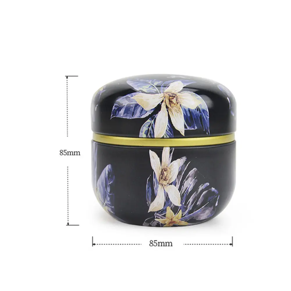 Flower Japanese Style Mini Snacks Candy Small Portable Packaging Box Tea Cans Containers Tin Plate Canister Storage Box