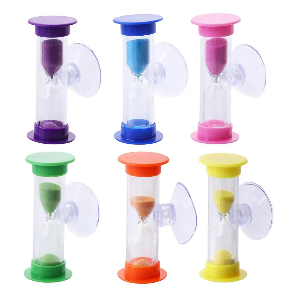 Minute Time reminder Shower Timer Tooth Brushing With Suction Cup Rotatable Desktop Ornament Hourglass Sand Clock Time Funnel