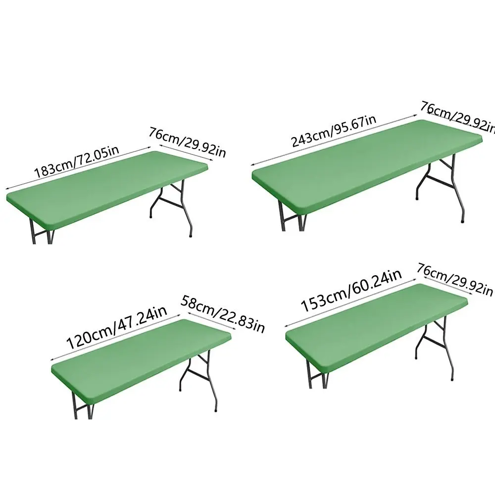 Soft Stretch Picnic Table Cloth Folding Washable Patio Table Cover Tear-Proof Solid Elastic Fitted Tablecloths Rectangle Tables