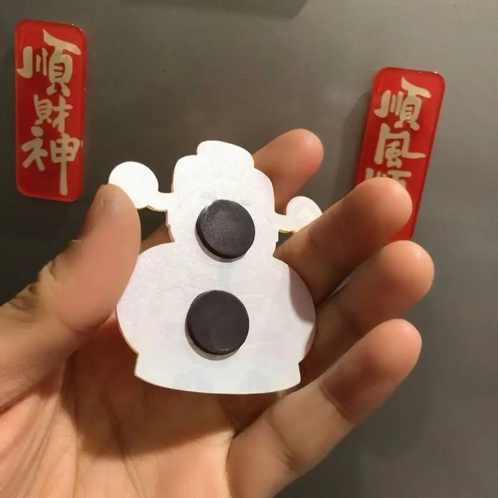 5Pcs Cartoon New Year Fridge Magnets Chinese Traditional 2025 Refrigerator Magnet Cute Lucky Refrigerator Couplet Sticker