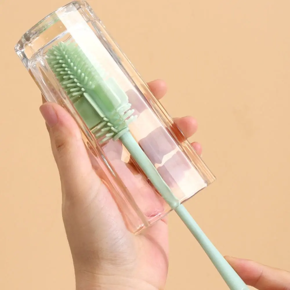 Kitchen Cleaning Tool Silicone Cup Brush Multipurpose Portable Cup Scrubber Long Handle Glass Cleaner Glass Cup
