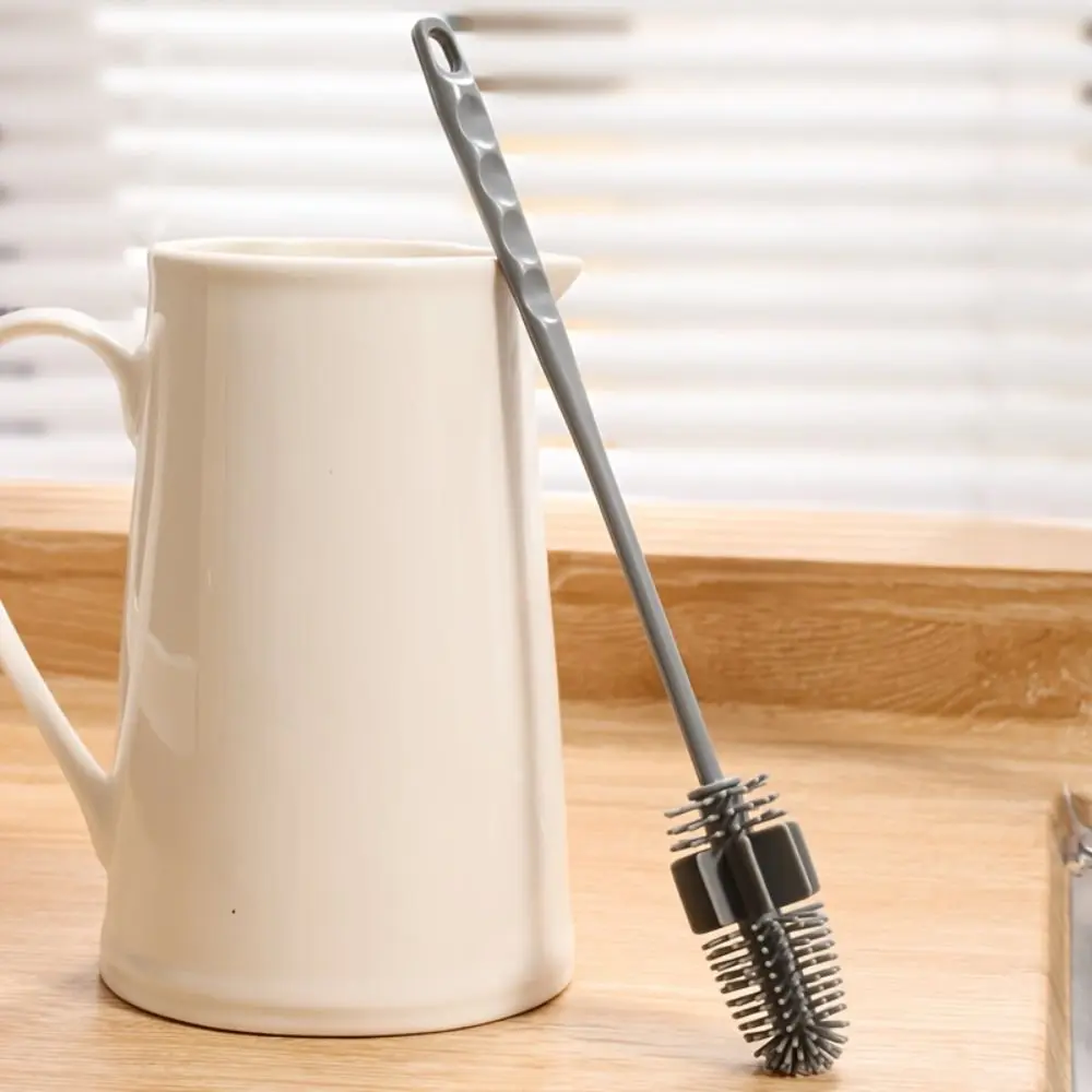 Kitchen Cleaning Tool Silicone Cup Brush Multipurpose Portable Cup Scrubber Long Handle Glass Cleaner Glass Cup