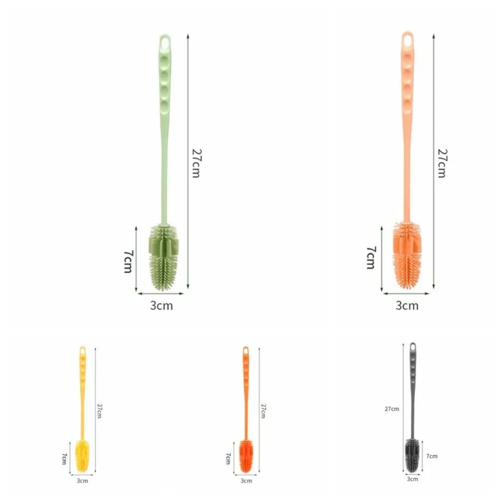 Kitchen Cleaning Tool Silicone Cup Brush Multipurpose Portable Cup Scrubber Long Handle Glass Cleaner Glass Cup
