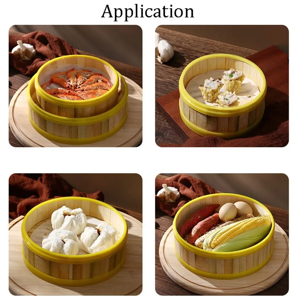 Lid Multi-Sizes Chinese Food Making Handmade for Steaming Food Steamer Basket Bamboo Steamer Dumpling Steamer Kitchen Cookware