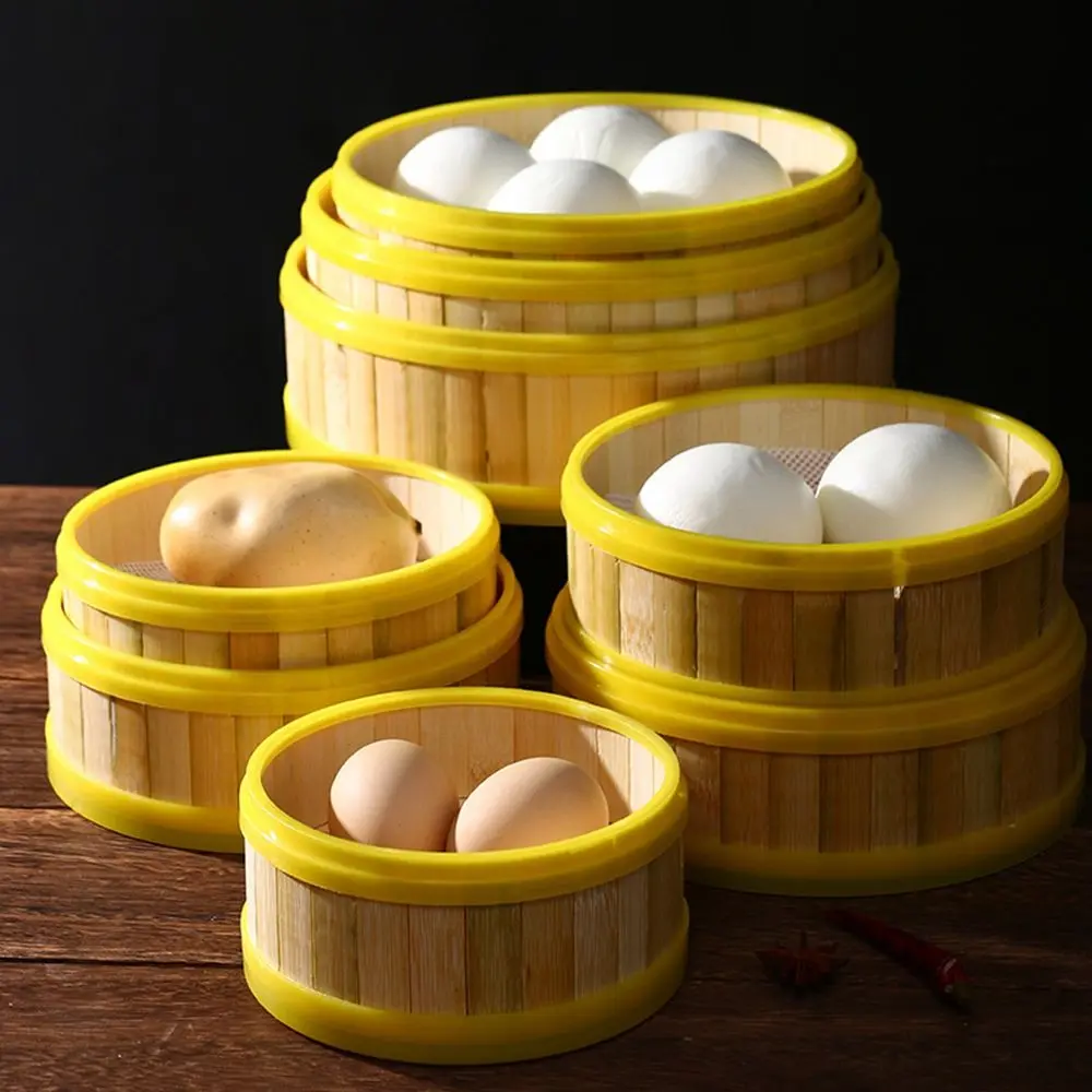Lid Multi-Sizes Chinese Food Making Handmade for Steaming Food Steamer Basket Bamboo Steamer Dumpling Steamer Kitchen Cookware