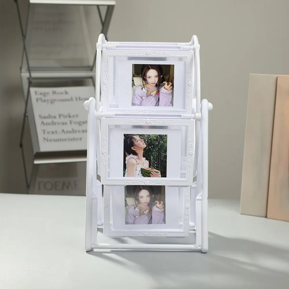 Lightweight Rotating Windmill Photo Frame Unique Design Simple Ferris Wheel Photo Holder Stable DIY Picture Frame Bedroom