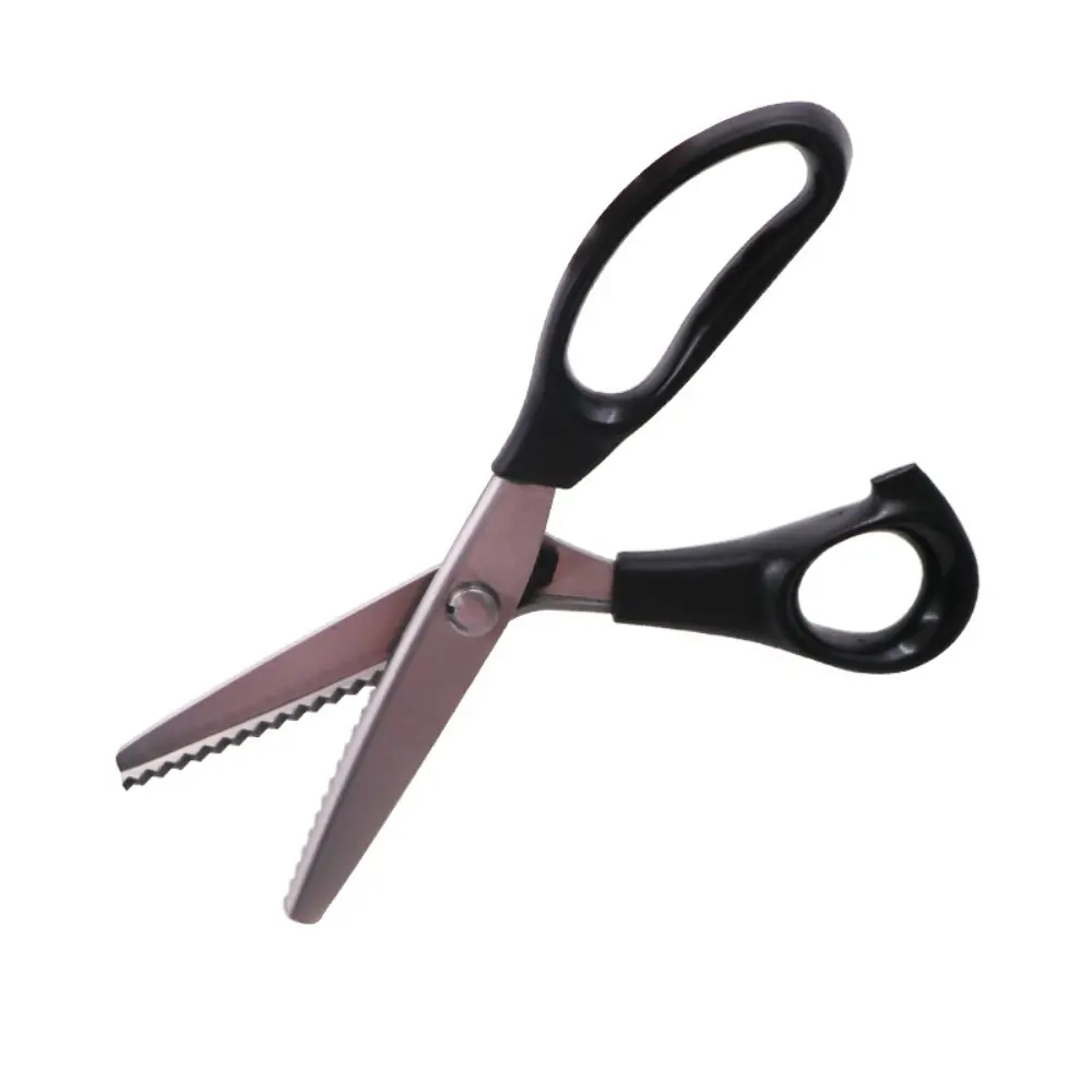 Comfort Grip Handled Stainless Steel Pinking Shears Professional Cloth Crafts Zig Zag Cut Scissors Triangle Serrated Edge Fabric