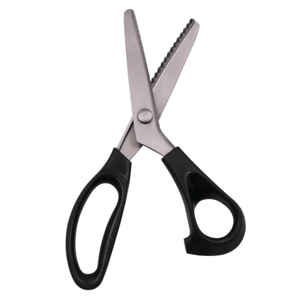 Comfort Grip Handled Stainless Steel Pinking Shears Professional Cloth Crafts Zig Zag Cut Scissors Triangle Serrated Edge Fabric