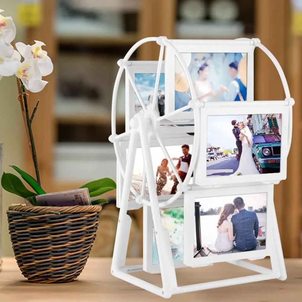 Lightweight Rotating Windmill Photo Frame Unique Design Simple Ferris Wheel Photo Holder Stable DIY Picture Frame Bedroom