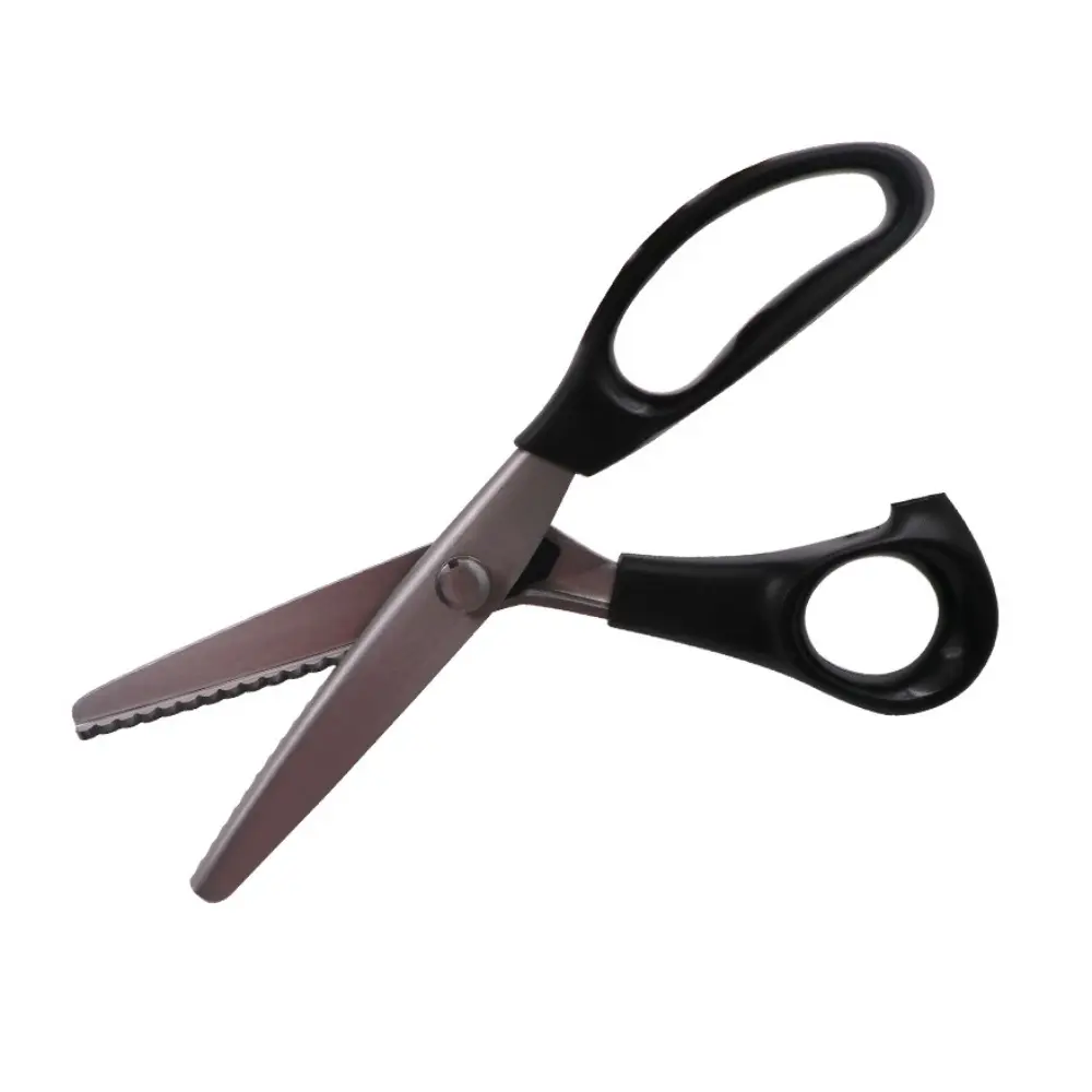 Comfort Grip Handled Stainless Steel Pinking Shears Professional Cloth Crafts Zig Zag Cut Scissors Triangle Serrated Edge Fabric