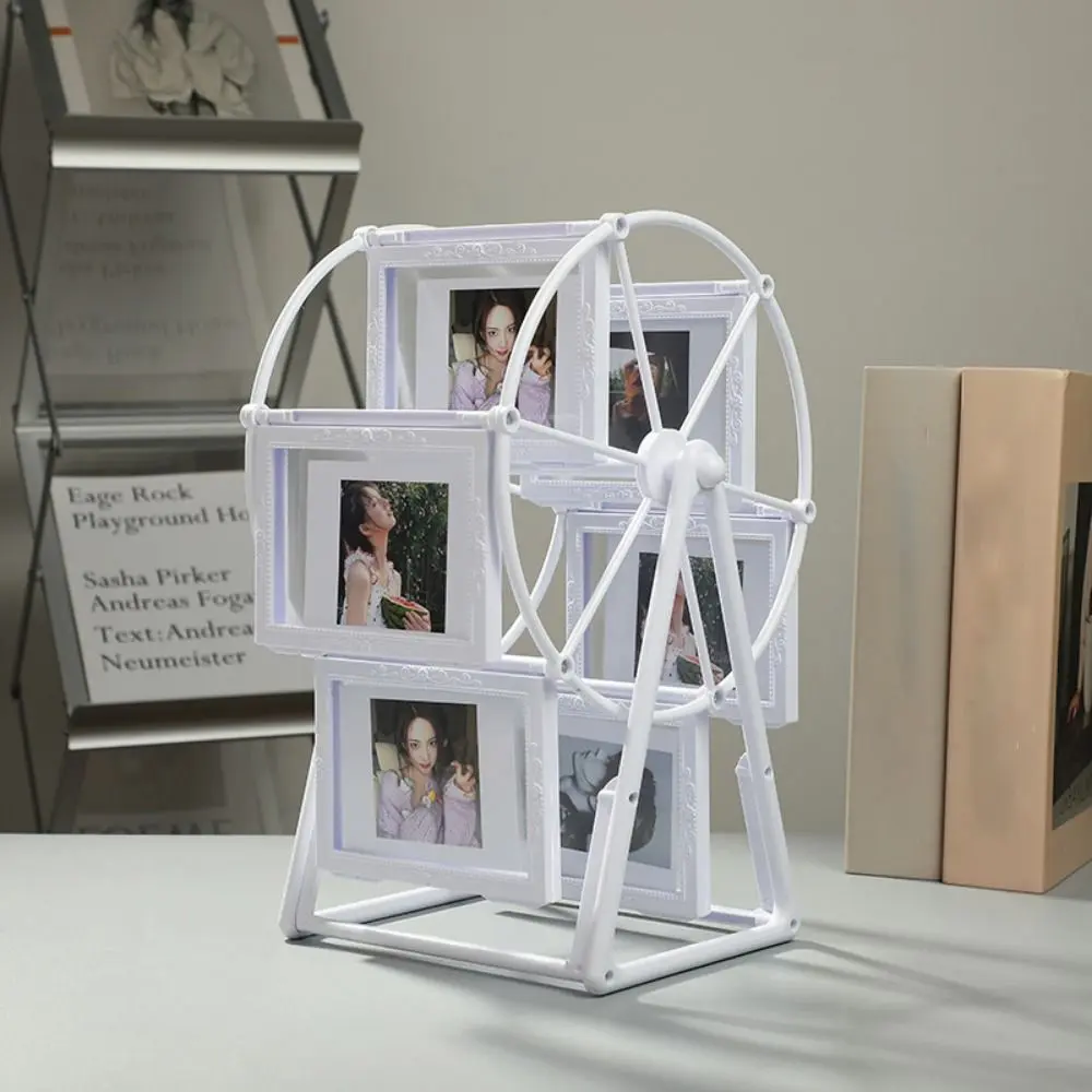 Lightweight Rotating Windmill Photo Frame Unique Design Simple Ferris Wheel Photo Holder Stable DIY Picture Frame Bedroom