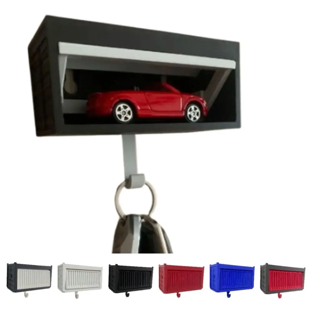 Creative Car Garage Key Holder Multifunctional Funny Car Key Hook Rack with Opening Door Easy Installation Decorative Bracket