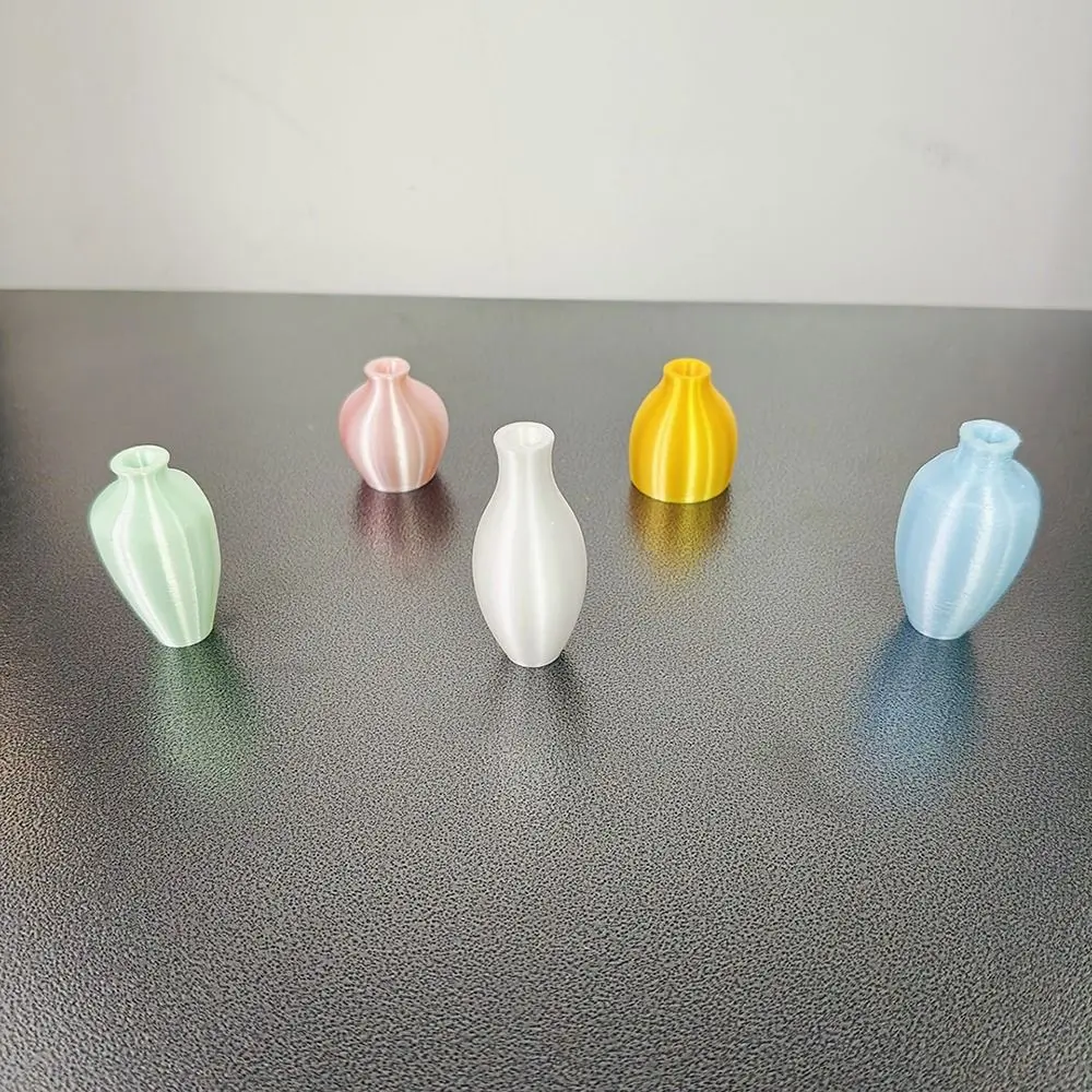 5Pcs 3D Printing Mini Vase Magnets for Fridge Modern Exquisite Tiny Magnetic Bud Vases Drop-Resistant DIY Vase Fridge Stickers