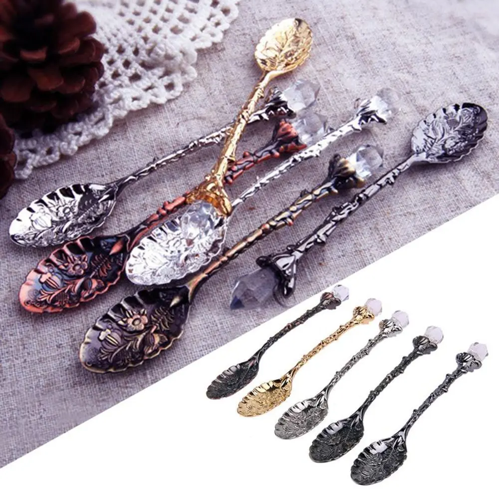 Crystal Head Royal Style Flatware Dessert Zinc Alloy Ice Cream Dining Bar Scoops Kitchen Accessories