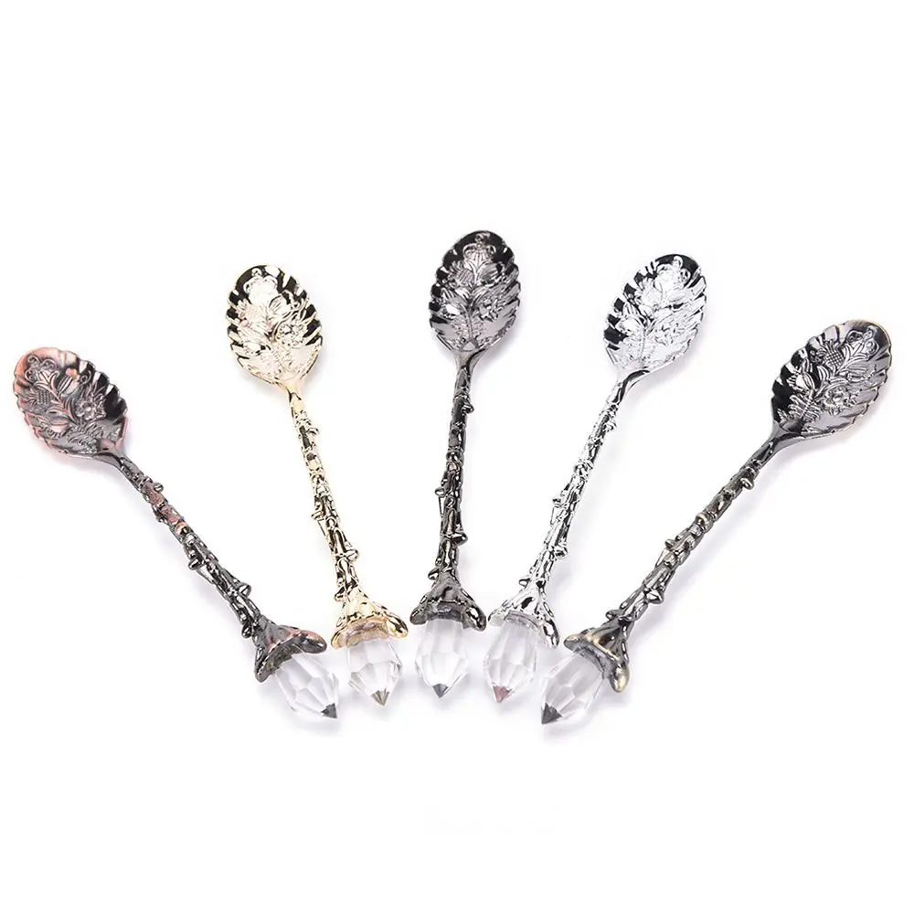 Crystal Head Royal Style Flatware Dessert Zinc Alloy Ice Cream Dining Bar Scoops Kitchen Accessories