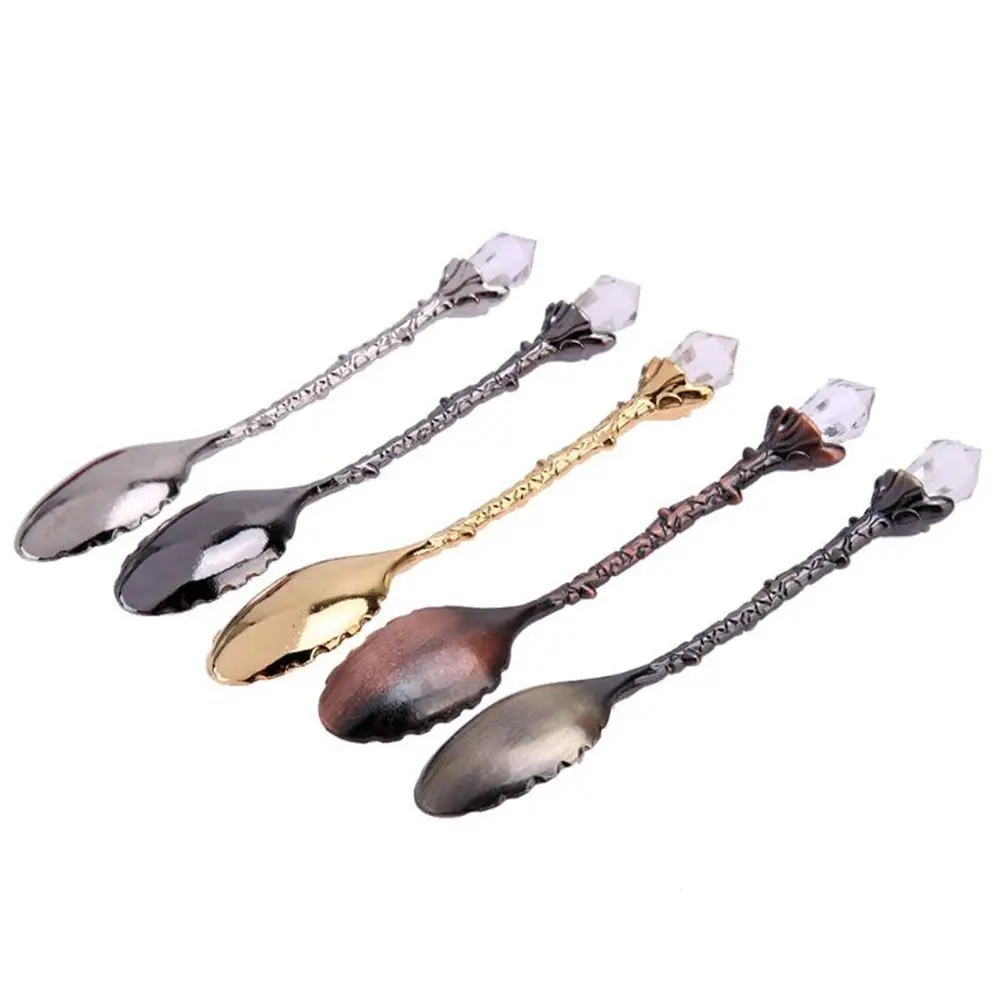 Crystal Head Royal Style Flatware Dessert Zinc Alloy Ice Cream Dining Bar Scoops Kitchen Accessories