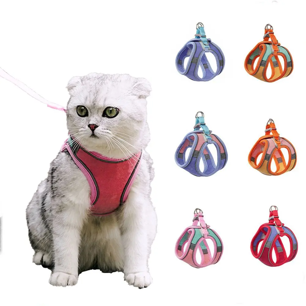 Outdoor Anti-leak Soft Breathable Dog Leash Vest Harness Cat Accessories Cat Harness Cat Collar Pets Vest