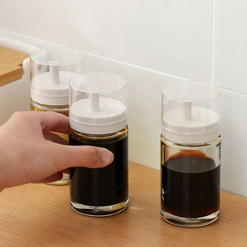 Leakproof Glass Oil Dispenser Pouring Spout 3.38oz Cruet Pourer Condiment Container Cooking