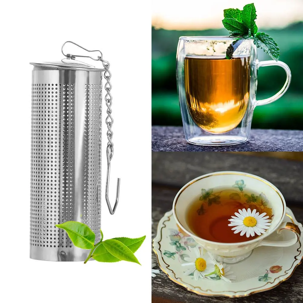 Temperature Resistance Cylindrical Multifunctional Stainless Steel Kitchen Seasoning Filter Tea Leak Tea Infuser Tea Filter