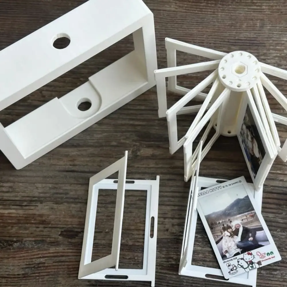 12 Pockets 3D Rotating Photocard Holder Protective Transparent Photo Album Easy To Install Multi-purpose Card Display Rack